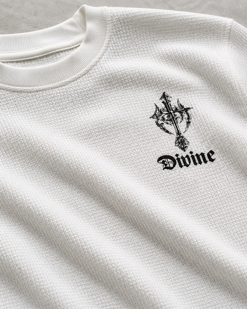 Divine Misery — Heavyweight Waffle Knit Tee