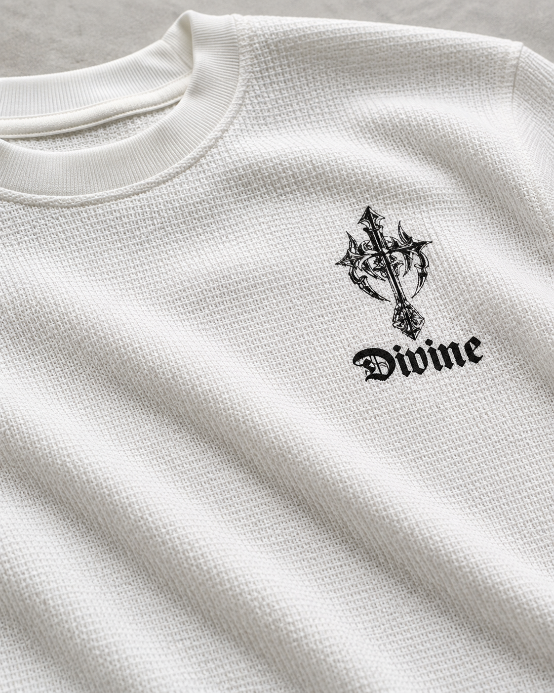 Divine Misery — Heavyweight Waffle Knit Tee