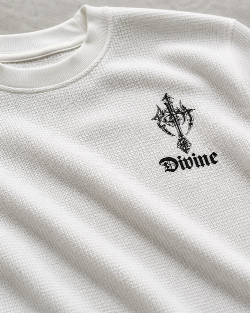 Divine Misery — Heavyweight Waffle Knit Tee