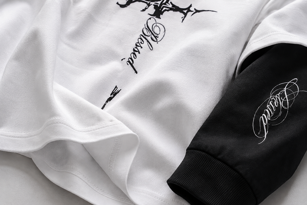 Blessed Cross Layered Oversized Tee