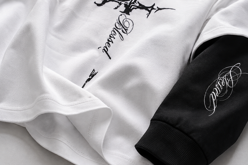 Blessed Cross Layered Oversized Tee