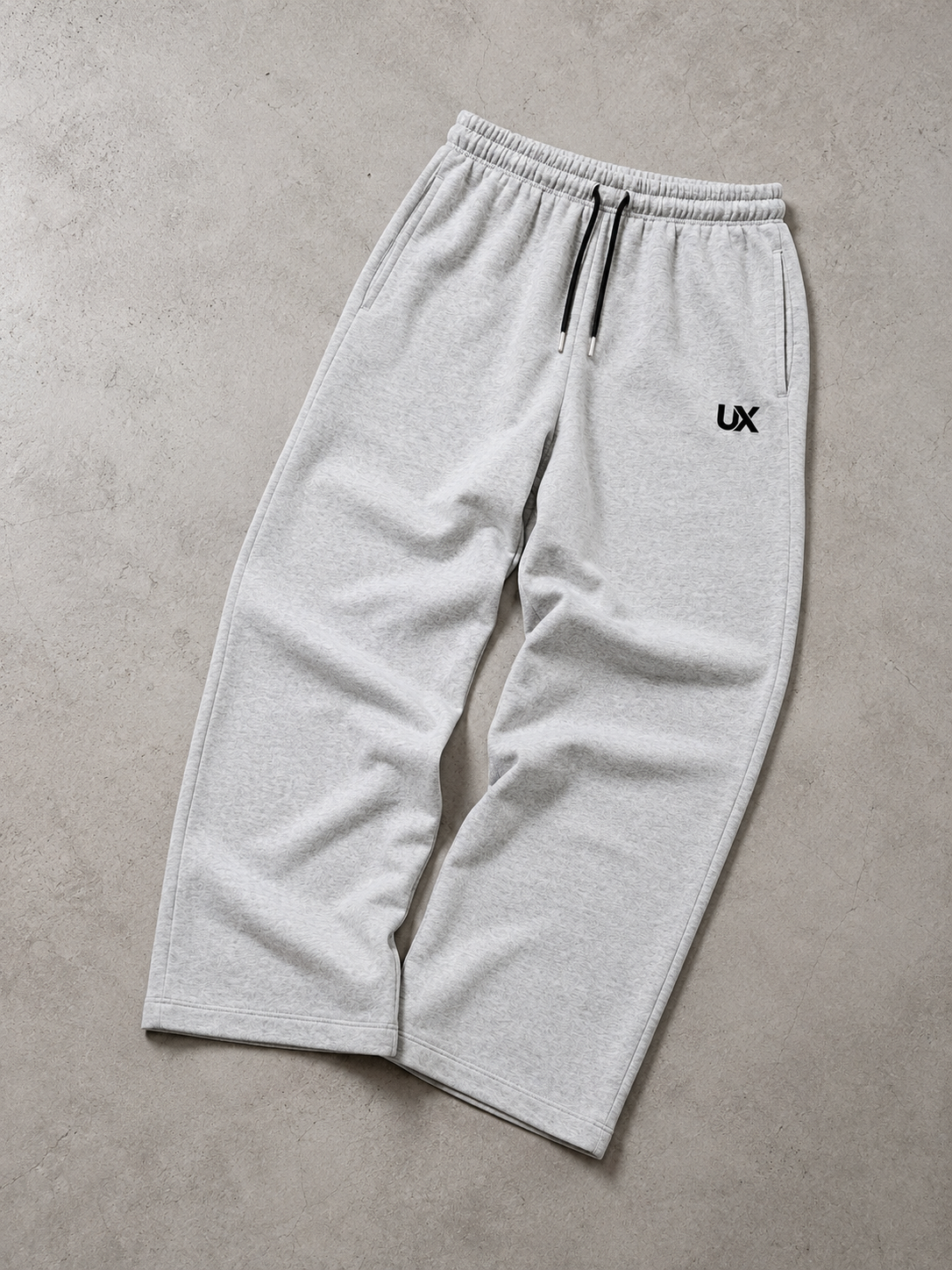 UX Wide-Leg Sweatpants — Heather Grey