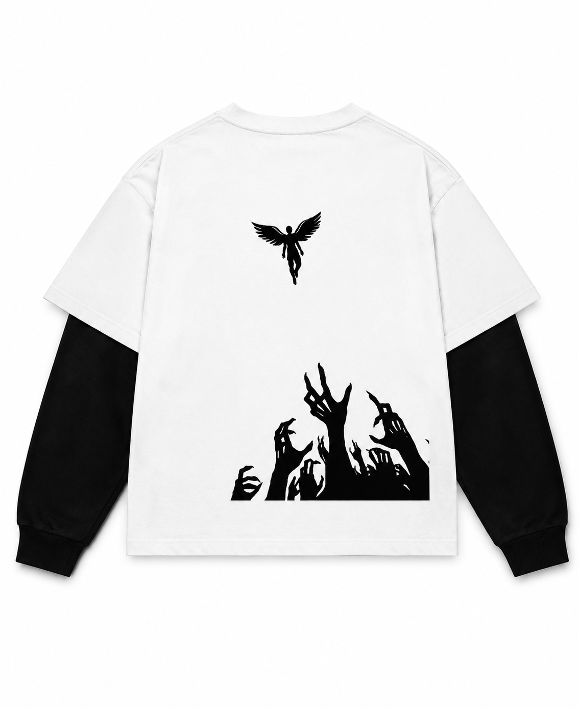 Dark Angel Attached Sleeve Oversized Tee