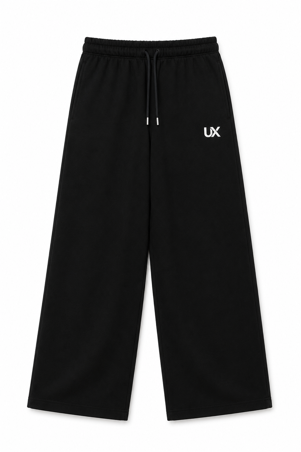 UX Wide-Leg Sweatpants — Black
