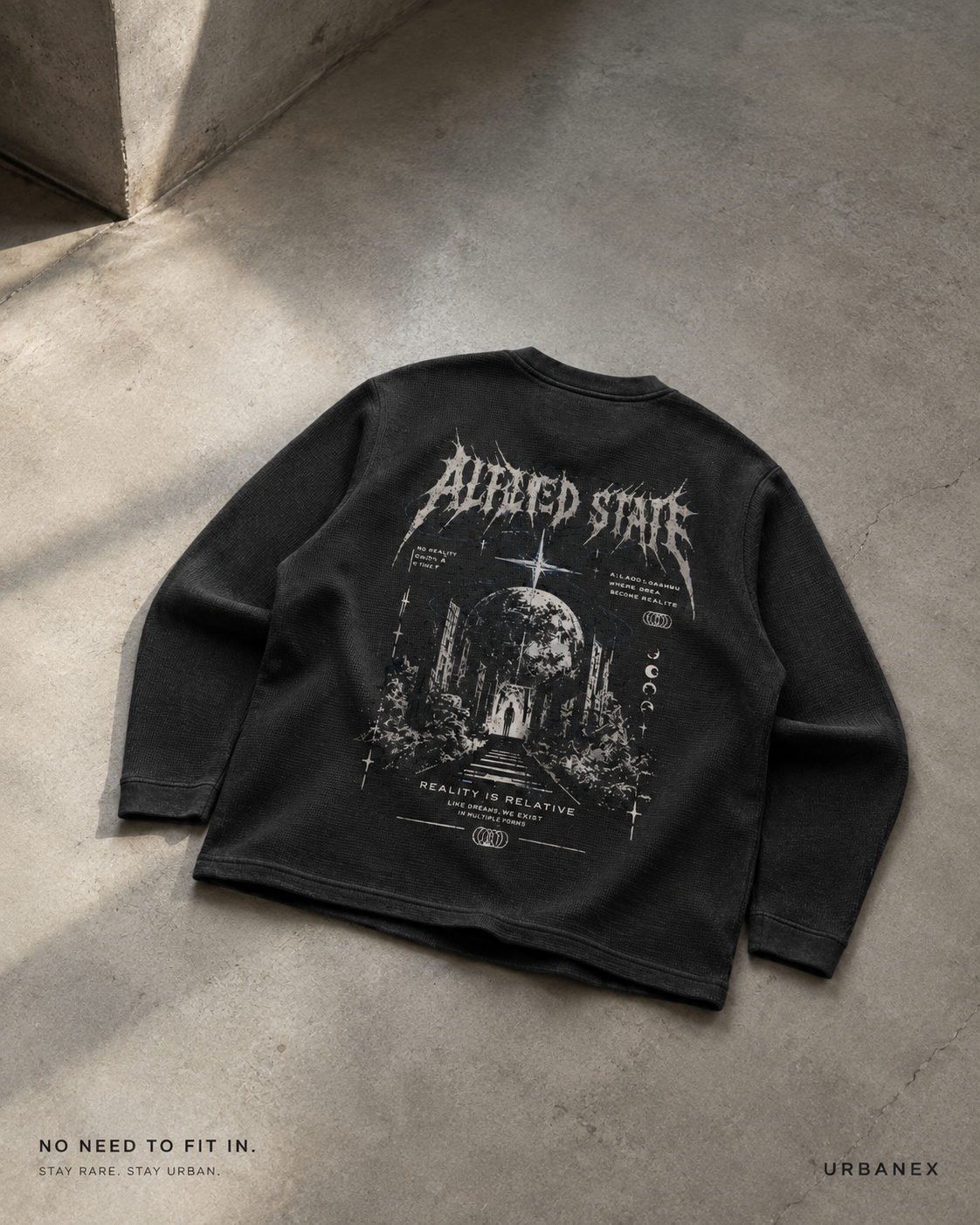 ALTERED STATE — Waffle Knit Long Sleeve Tee