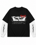 Relentless Warrior black oversized graphic T-shirt by URBANEX