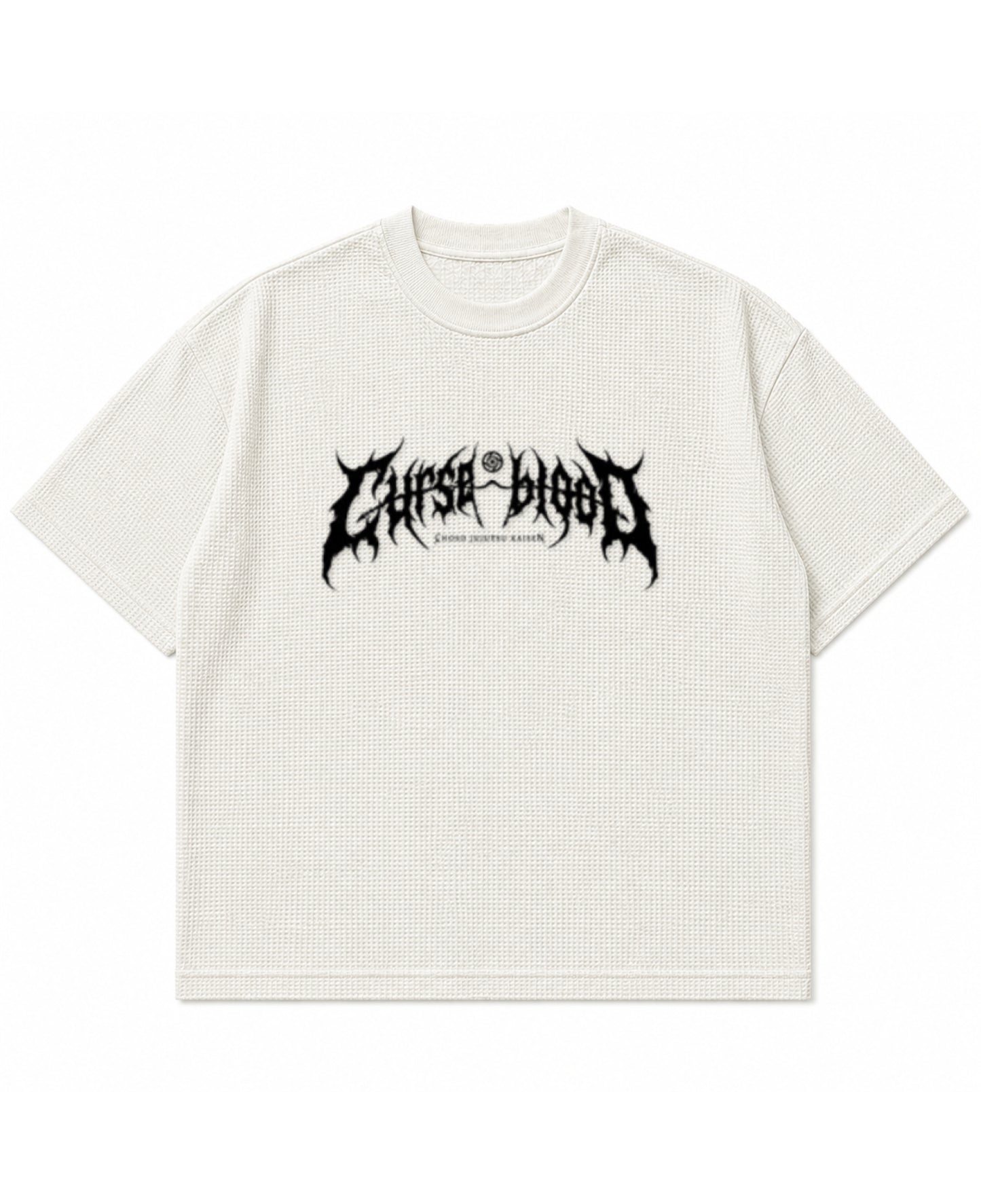 Off-white waffle boxy fit Front Design