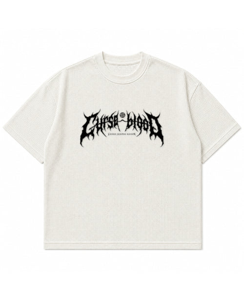 Off-white waffle boxy fit Front Design