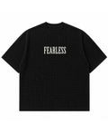 Black waffle boxy fit Front Design