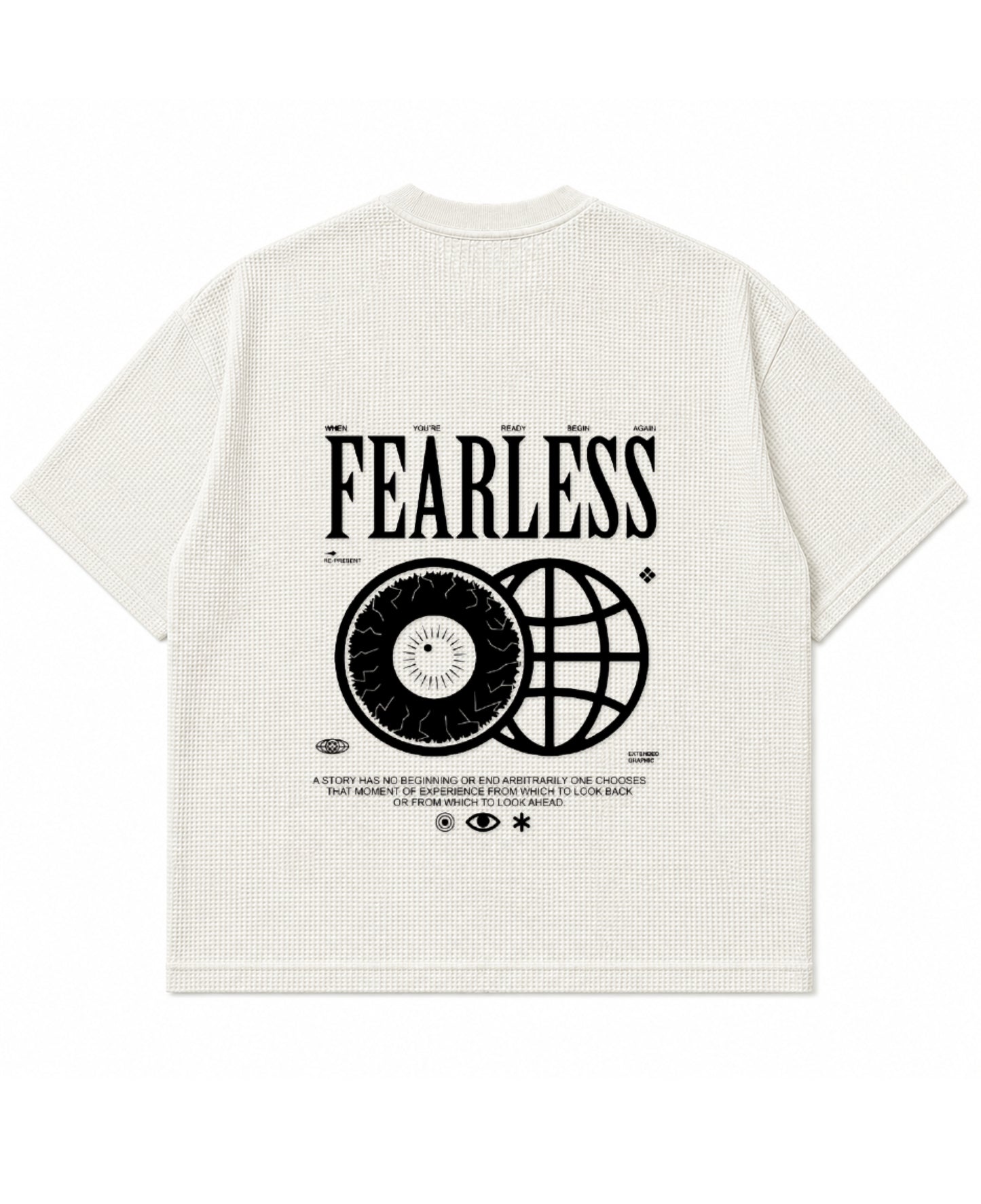 Off-white waffle boxy fit Back Design