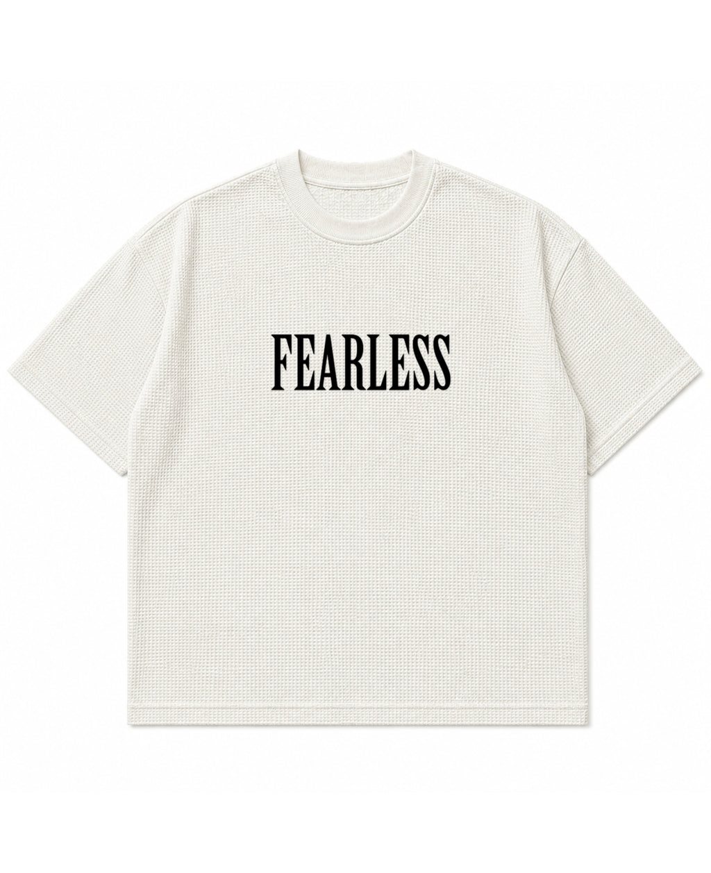 Off-white waffle boxy fit Front Design