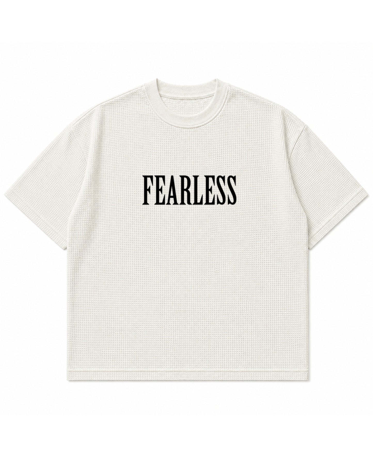 Off-white waffle boxy fit Front Design