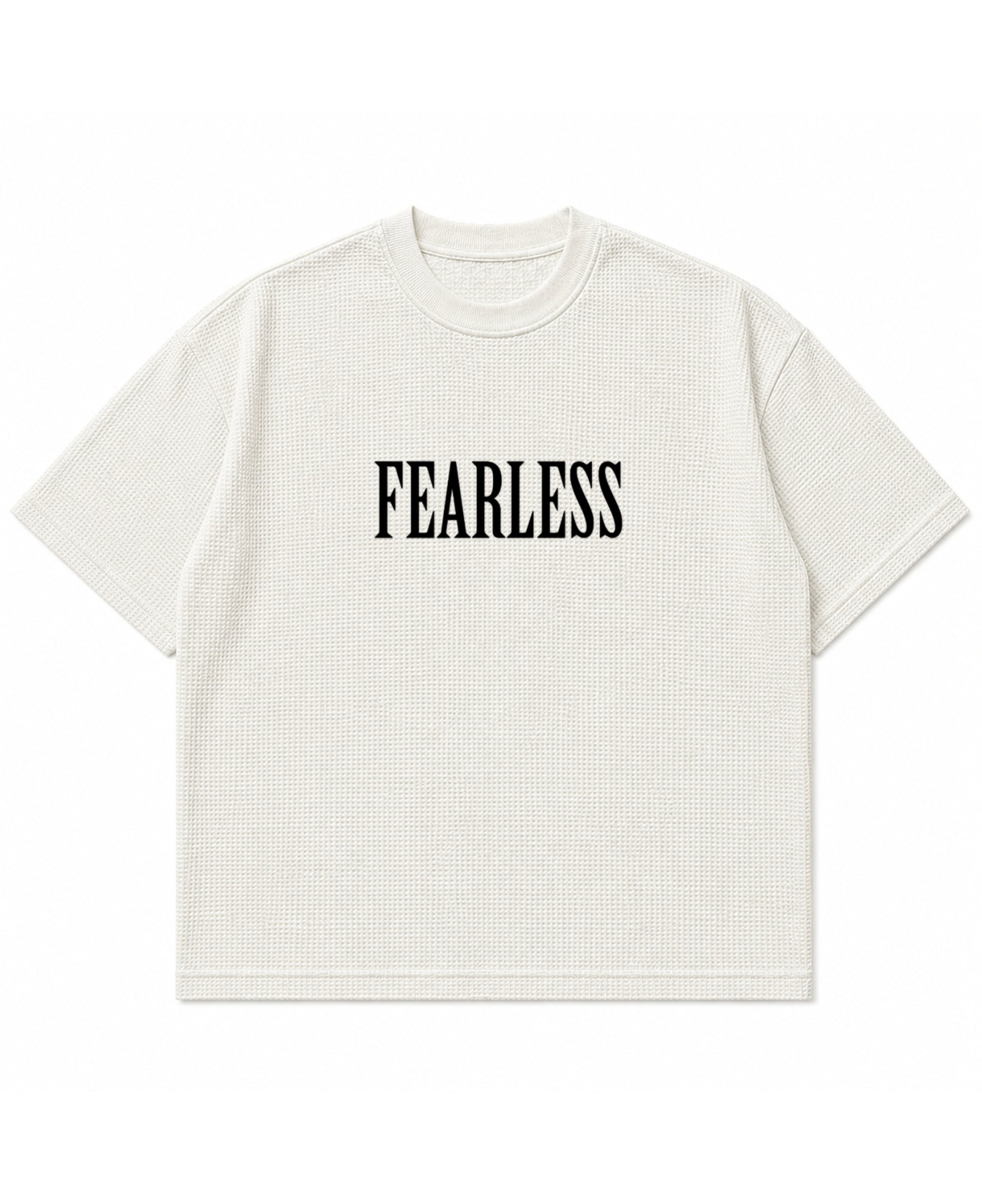 Off-white waffle boxy fit Front Design