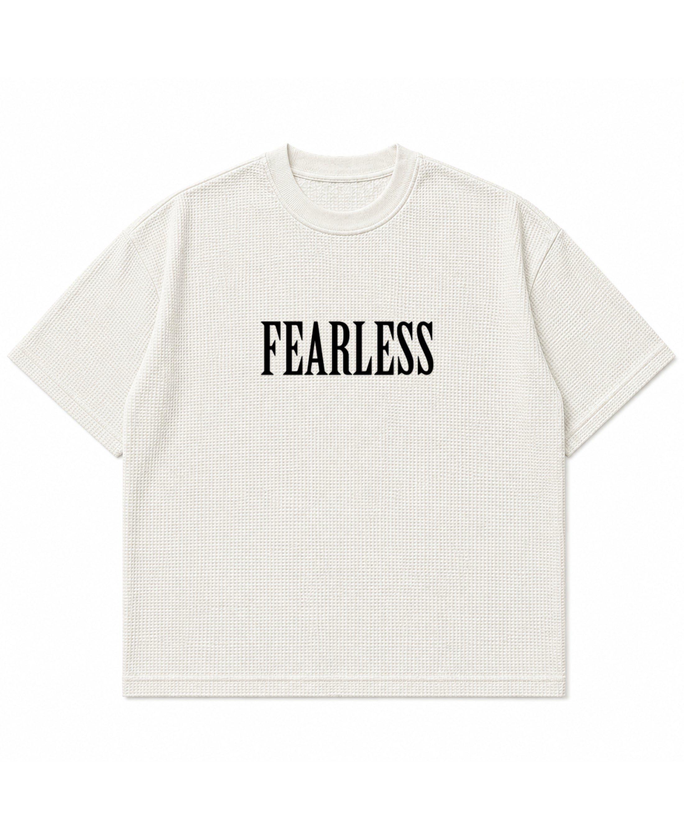 Off-white waffle boxy fit Front Design