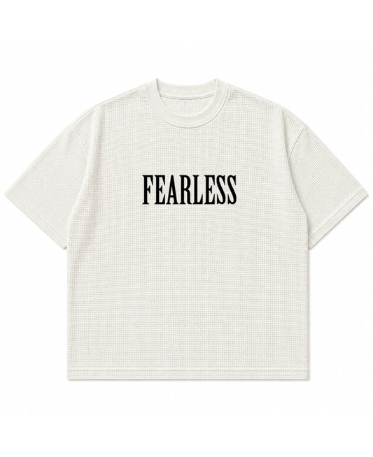 Off-white waffle boxy fit Front Design