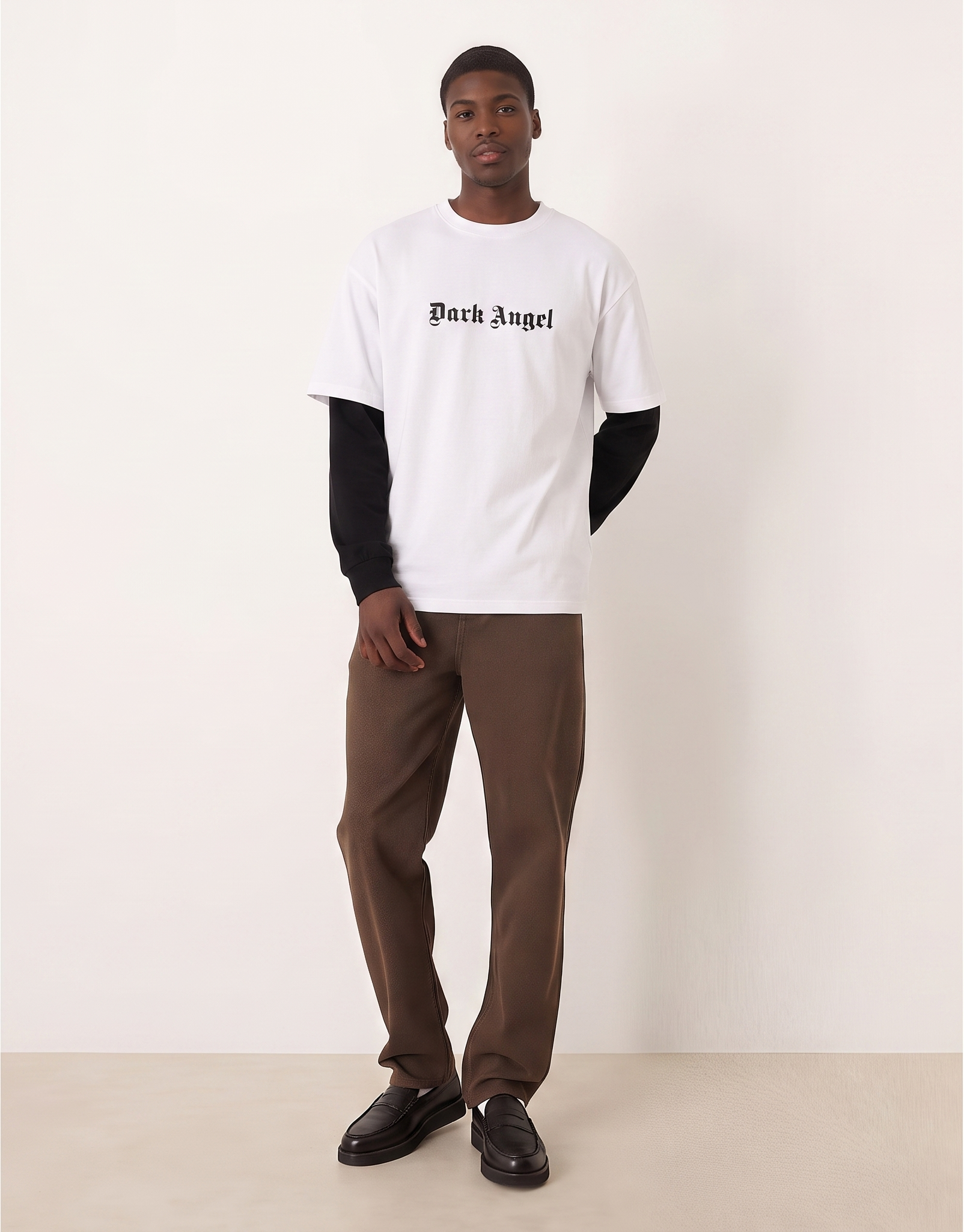 Dark Angel Attached Sleeve Oversized Tee
