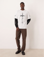Blessed Cross Layered Oversized Tee